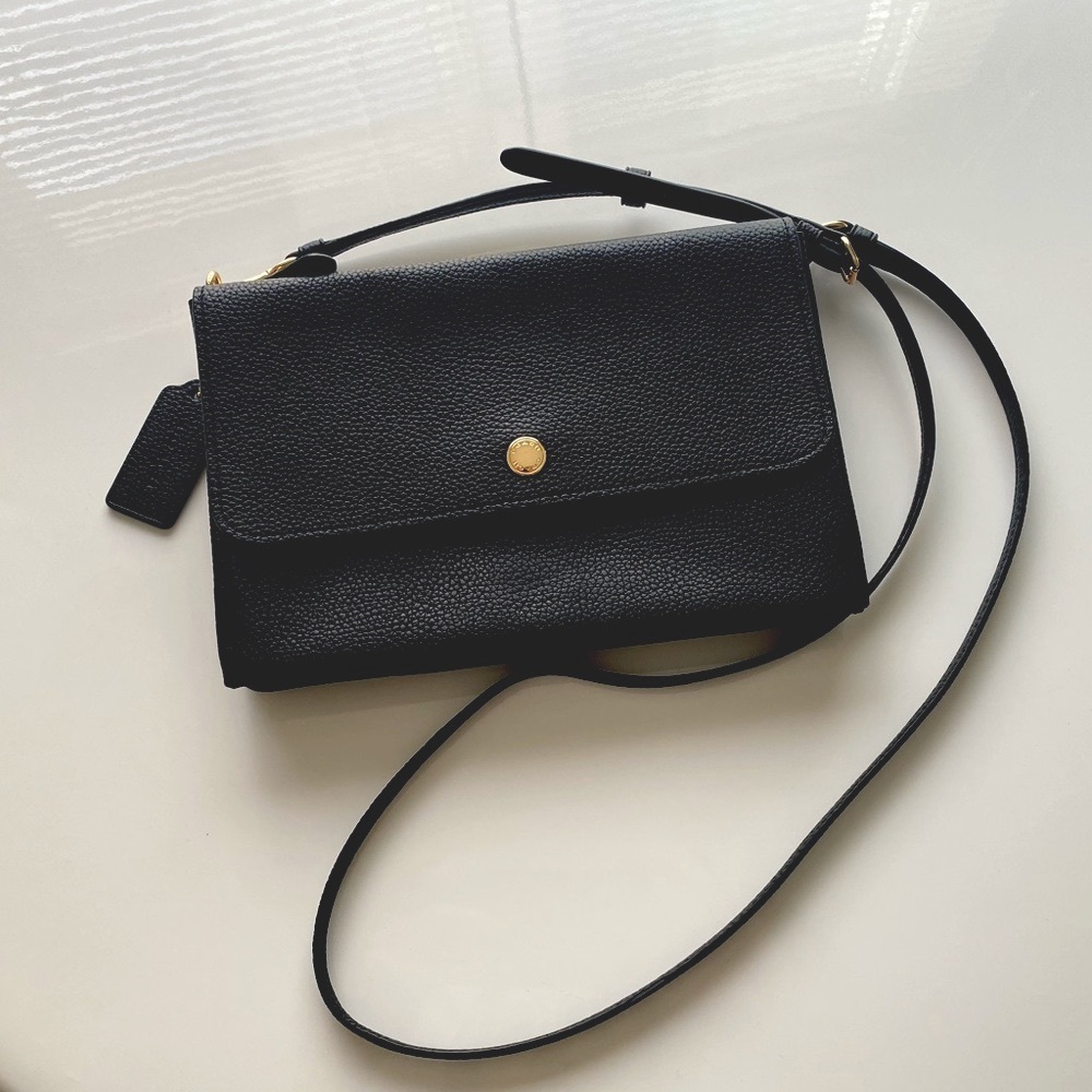 Coach Triple Crossbody Bag | Black Pebble Leather | Excellent Condition
